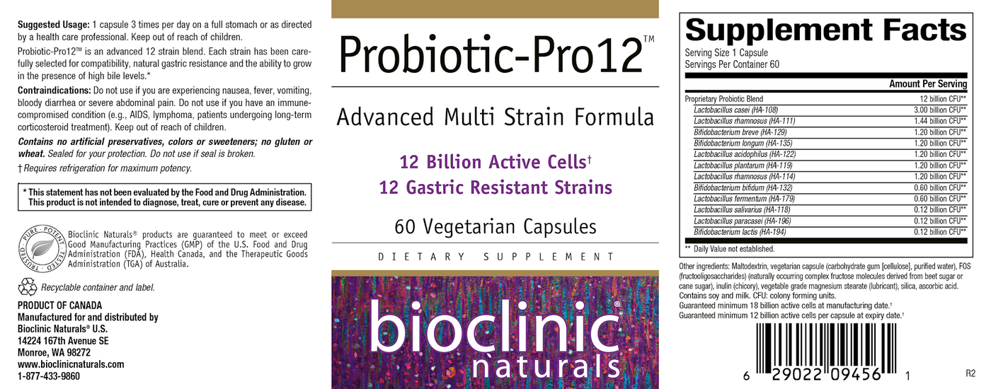 Probiotic-Pro 12 60 vcaps Curated Wellness