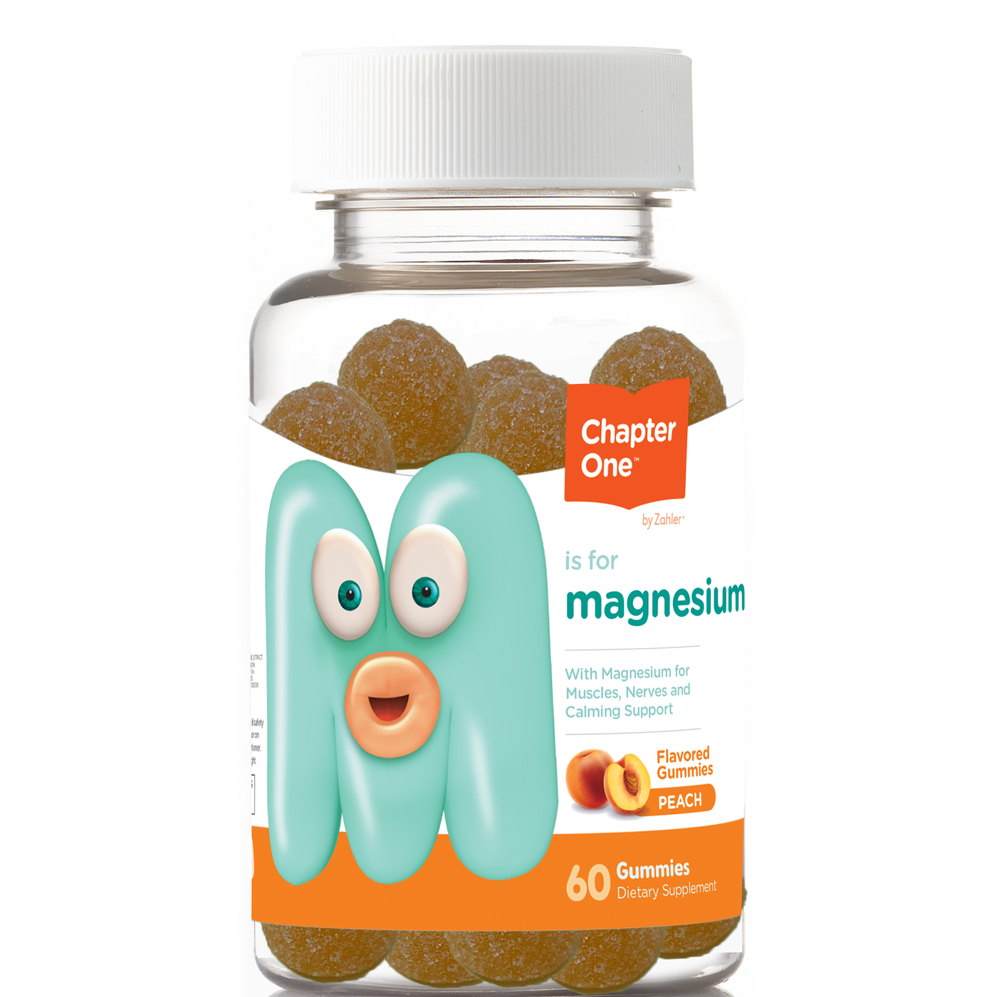 M is for Magnesium - Peach 60 gummies Curated Wellness