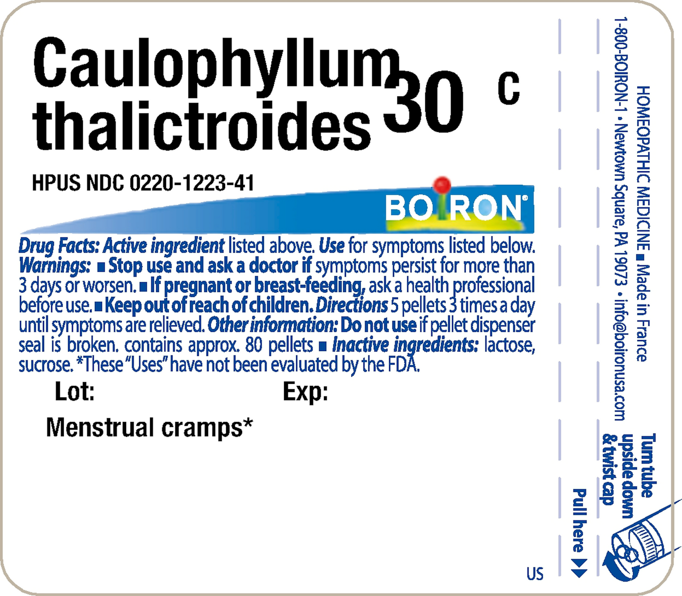 Caulophyllum thal. 30C 80 plts Curated Wellness