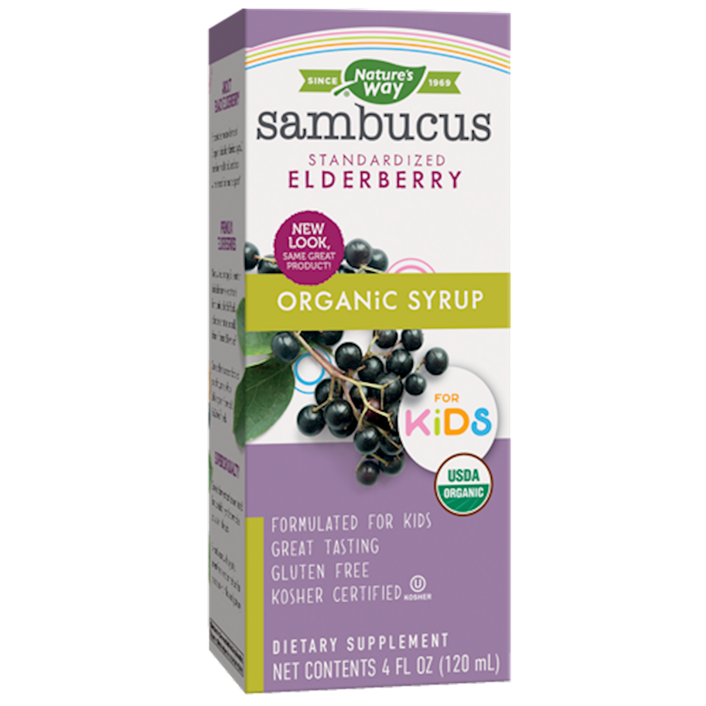 Organic Sambucus Syrup for Kids 4 fl oz Curated Wellness