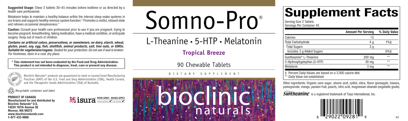 Somno-Pro 90 tabs Curated Wellness