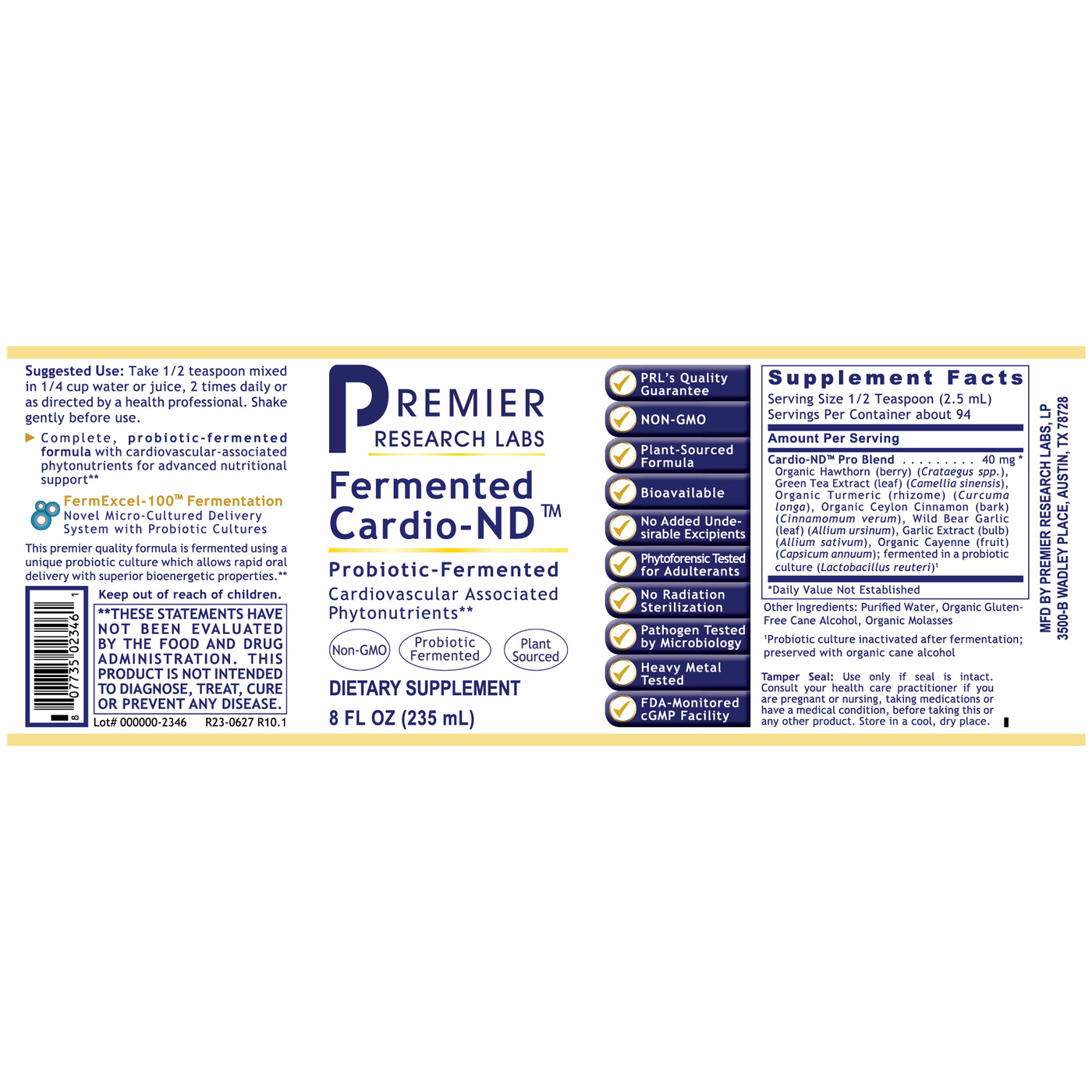 Fermented Cardio-ND Premier 8 fl oz Curated Wellness