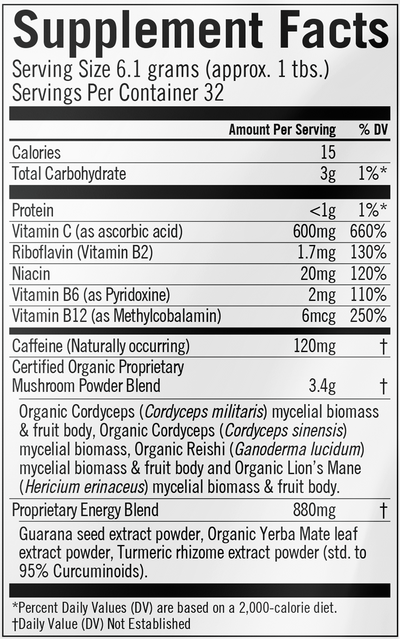 Energy+Citrus Orange Mushroom 200 g Curated Wellness