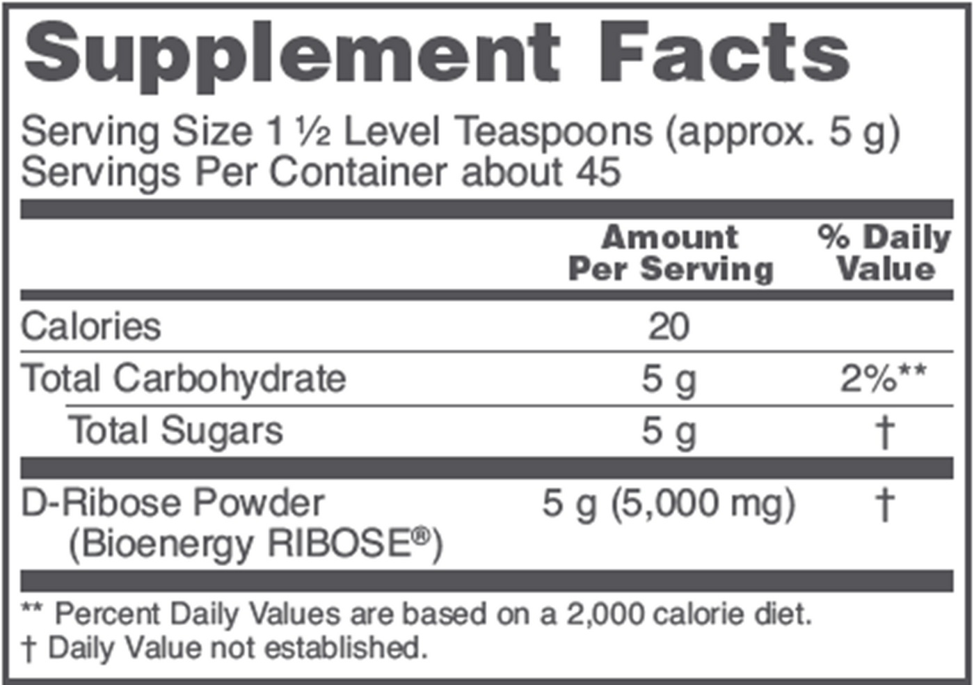 D-Ribose Powder  Curated Wellness