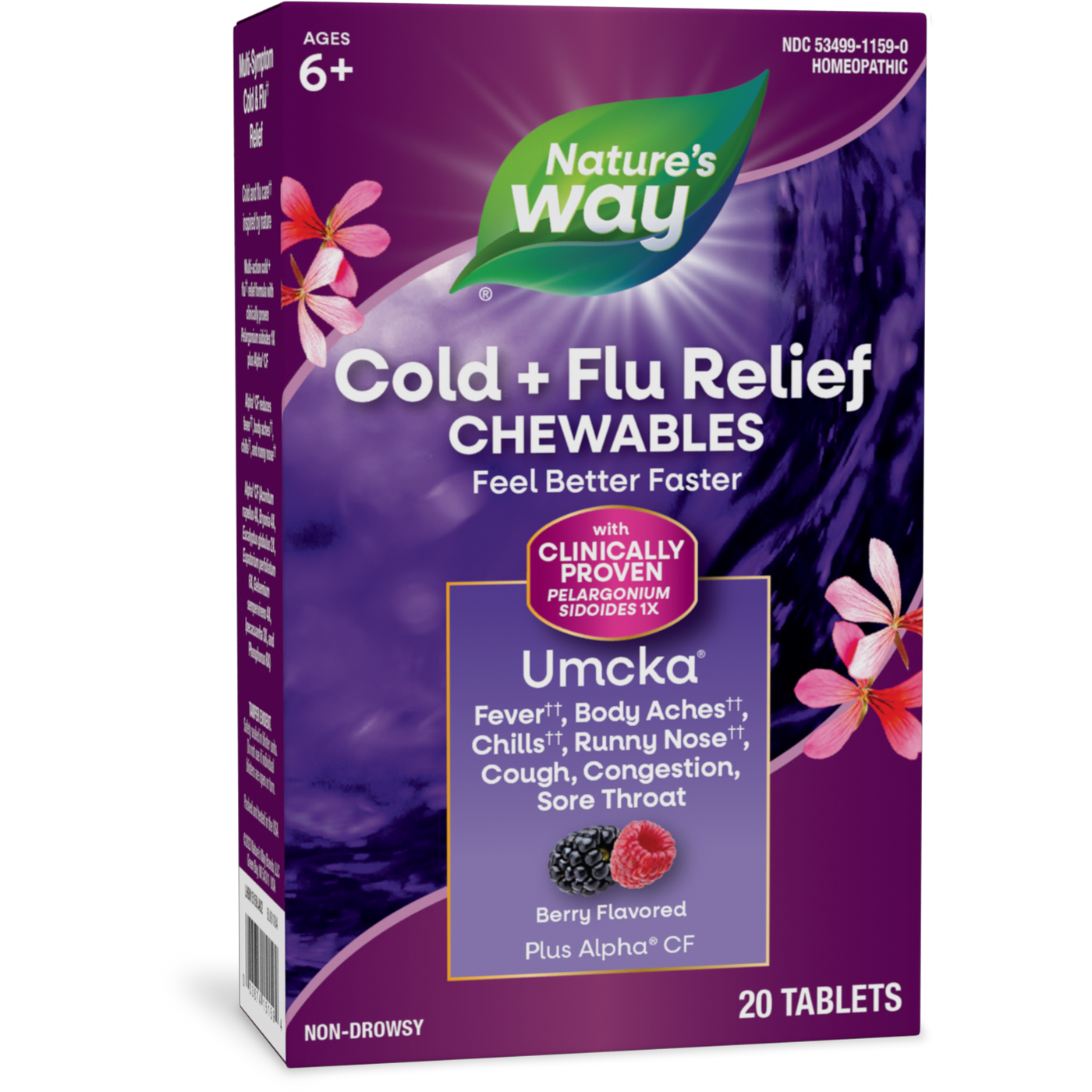 Umcka Cold+Flu Berry 20 chew Curated Wellness