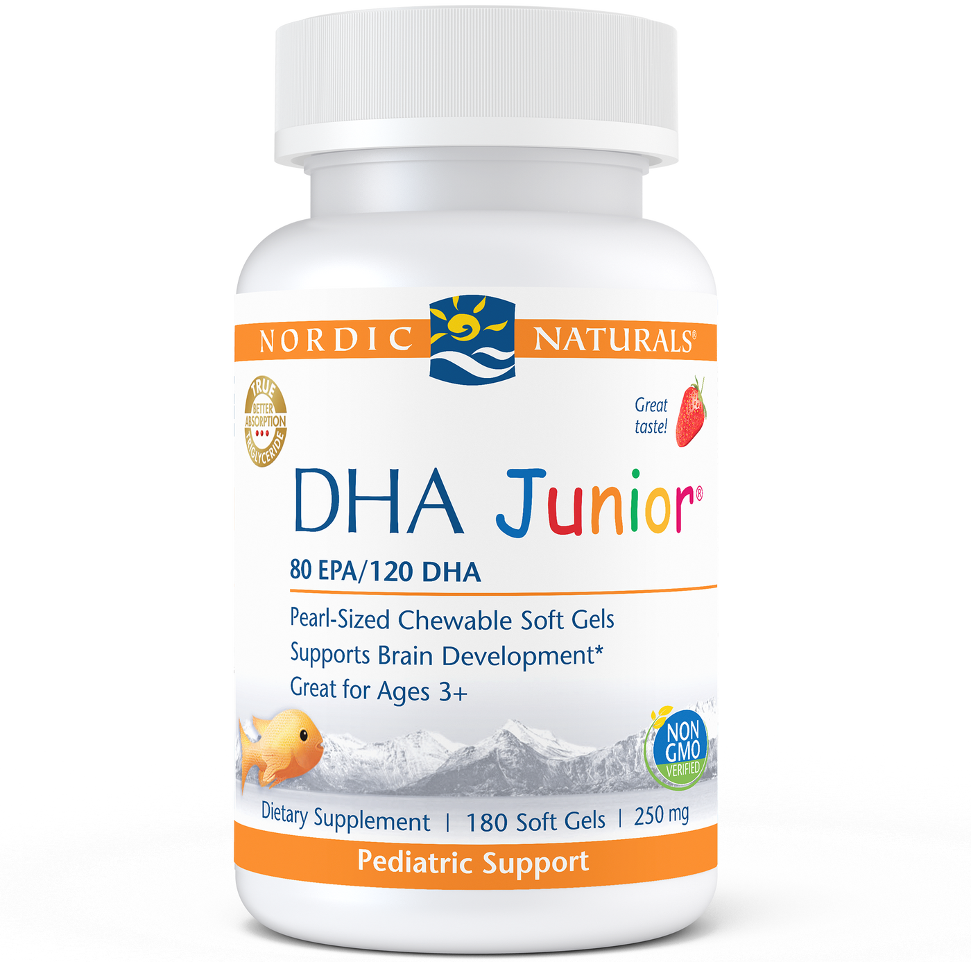 DHA Junior - Strawberry 180 gel caps Curated Wellness