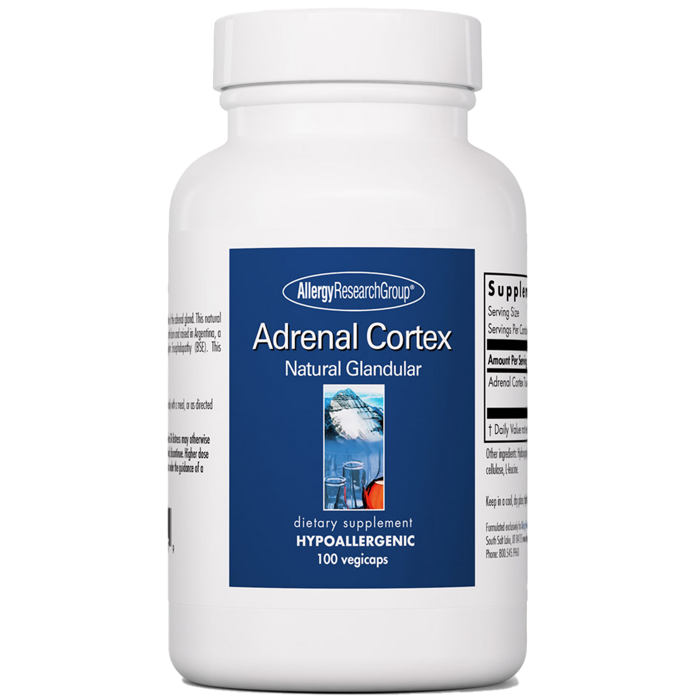 Adrenal Cortex 100 mg 100 vcaps Curated Wellness