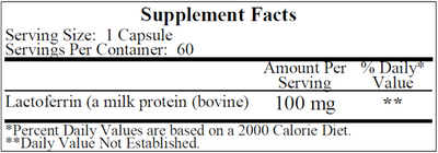 Lactoferrin 100 mg  Curated Wellness