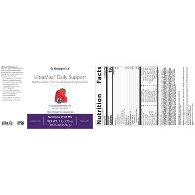 UltraMeal Daily Support Mixed Berry 560g Curated Wellness