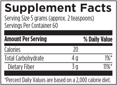 PaleoFiber Unflavored/Unsweeten 300 g Curated Wellness