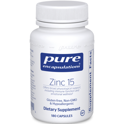 Zinc 15 180 vcaps Curated Wellness