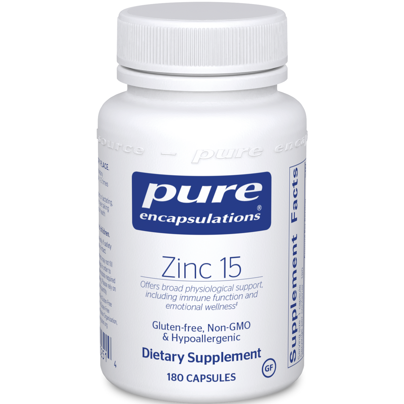 Zinc 15 180 vcaps Curated Wellness