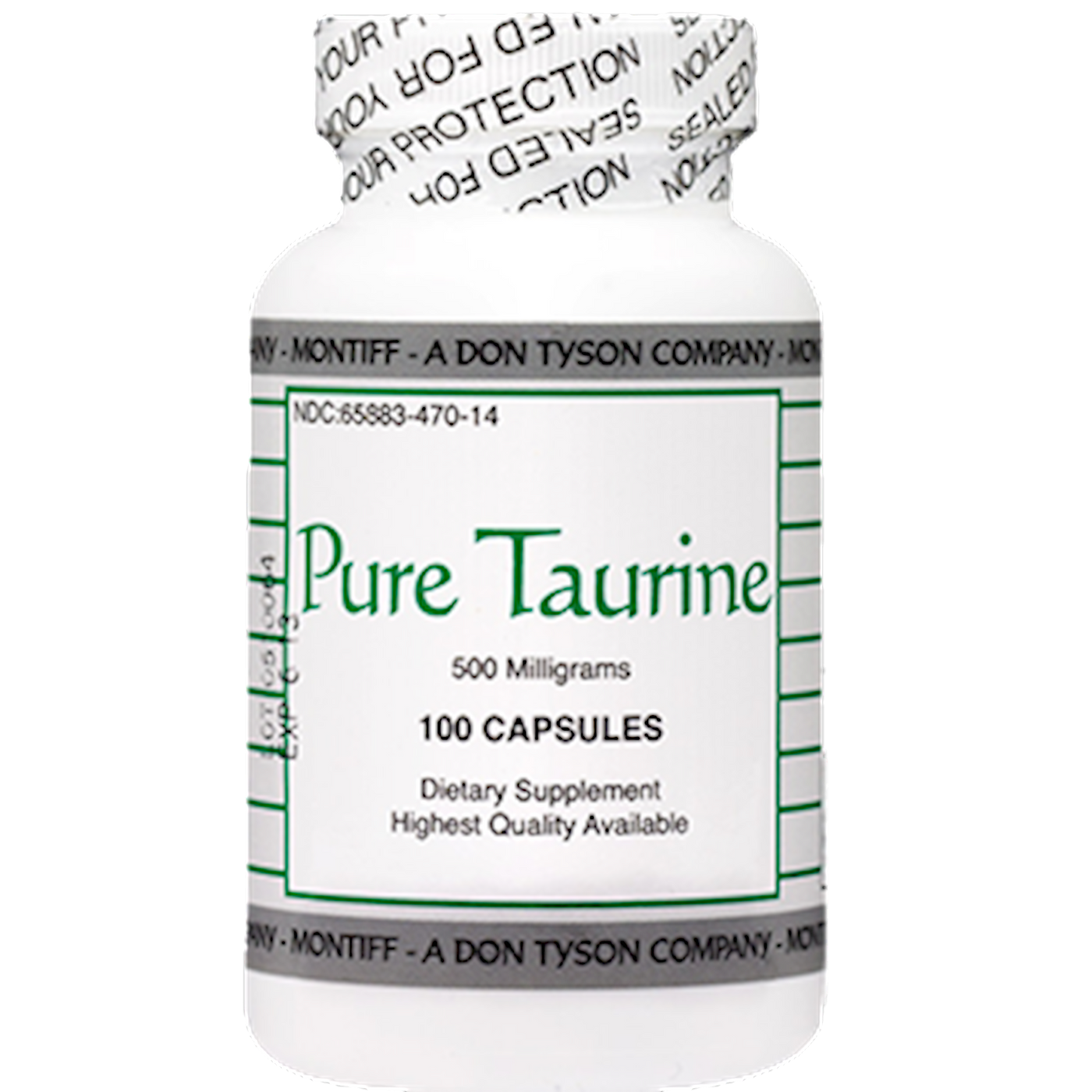 Pure Taurine 500 mg  Curated Wellness