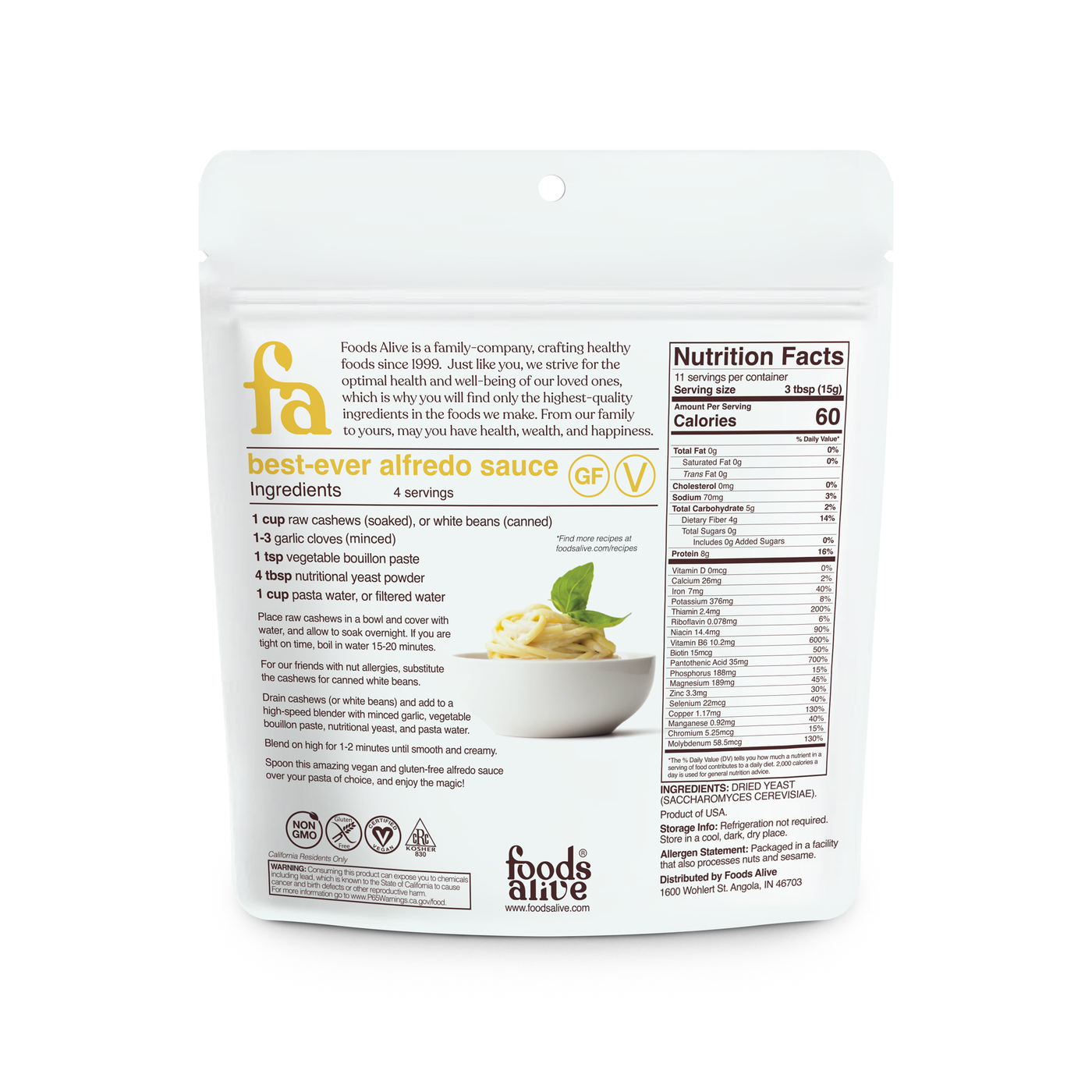 Nutritional Yeast Unfortified  Curated Wellness