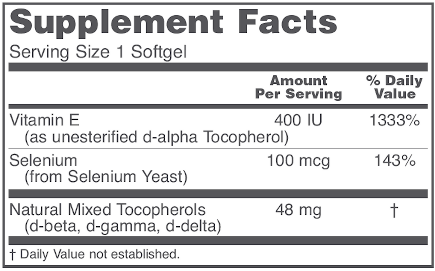 E-400 120 gels Curated Wellness