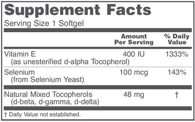 E-400 120 gels Curated Wellness