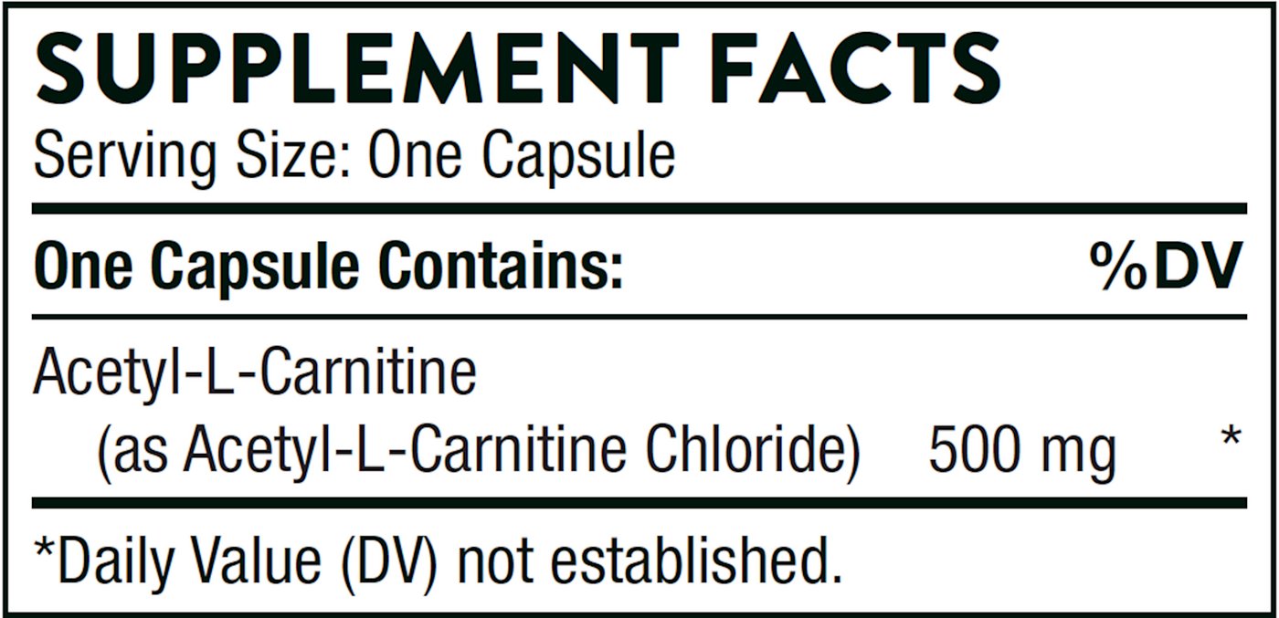 Acetyl-L-Carnitine 60 caps Curated Wellness