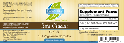 Beta Glucan 500 mg  Curated Wellness