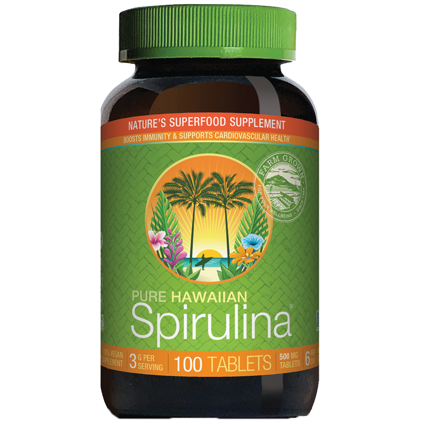 Spirulina Hawaiian 500 mg 10 Curated Wellness