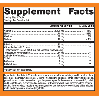 Ultra Potent-C® 1000 Vitamin C 90t Curated Wellness