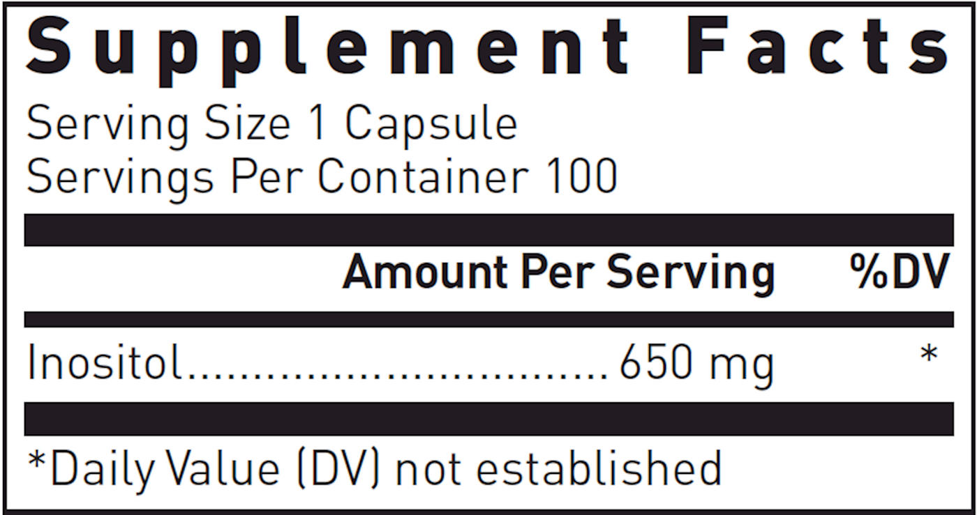 Inositol 650 mg  Curated Wellness