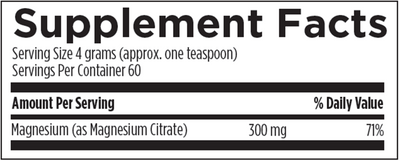 MagCitrate Powder 240 g Curated Wellness