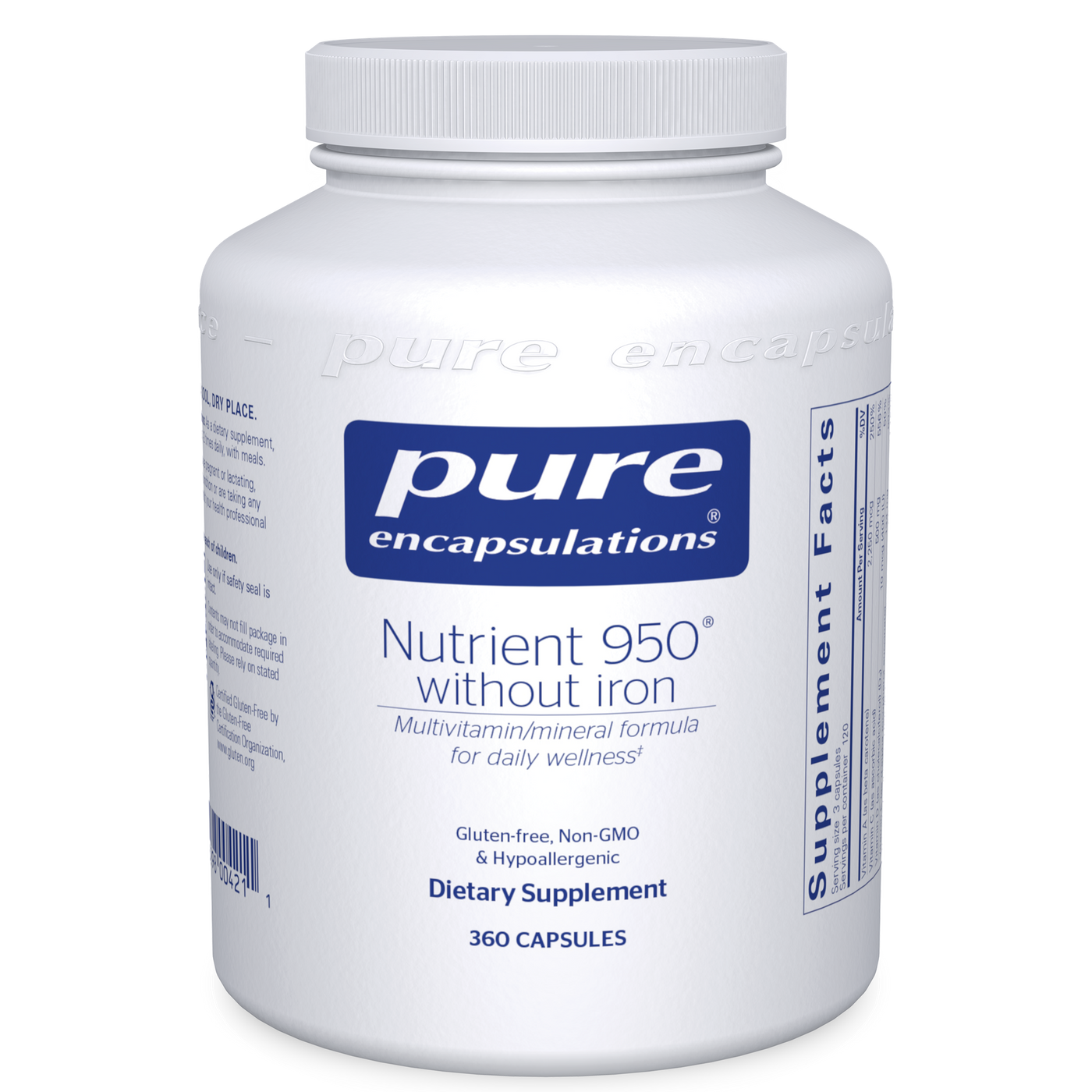 Nutrient 950 w/o Iron 360 vcaps Curated Wellness