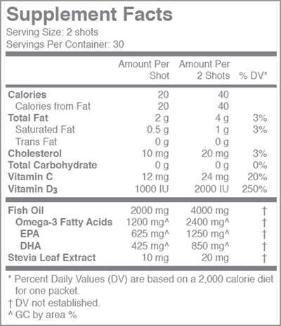 Max Super High Omega-3 Coconut 60 shots Curated Wellness