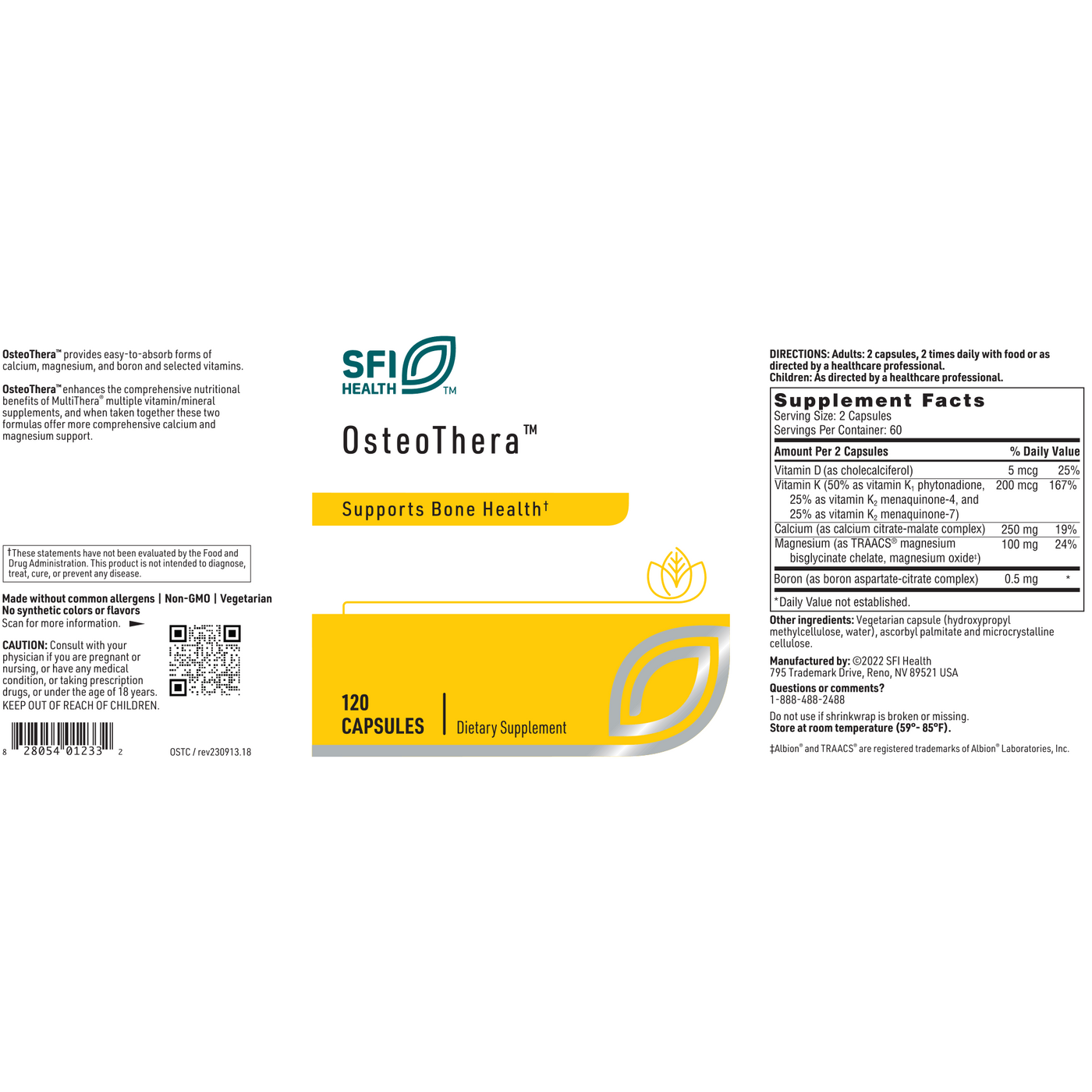 OsteoThera Capsules 120 caps Curated Wellness