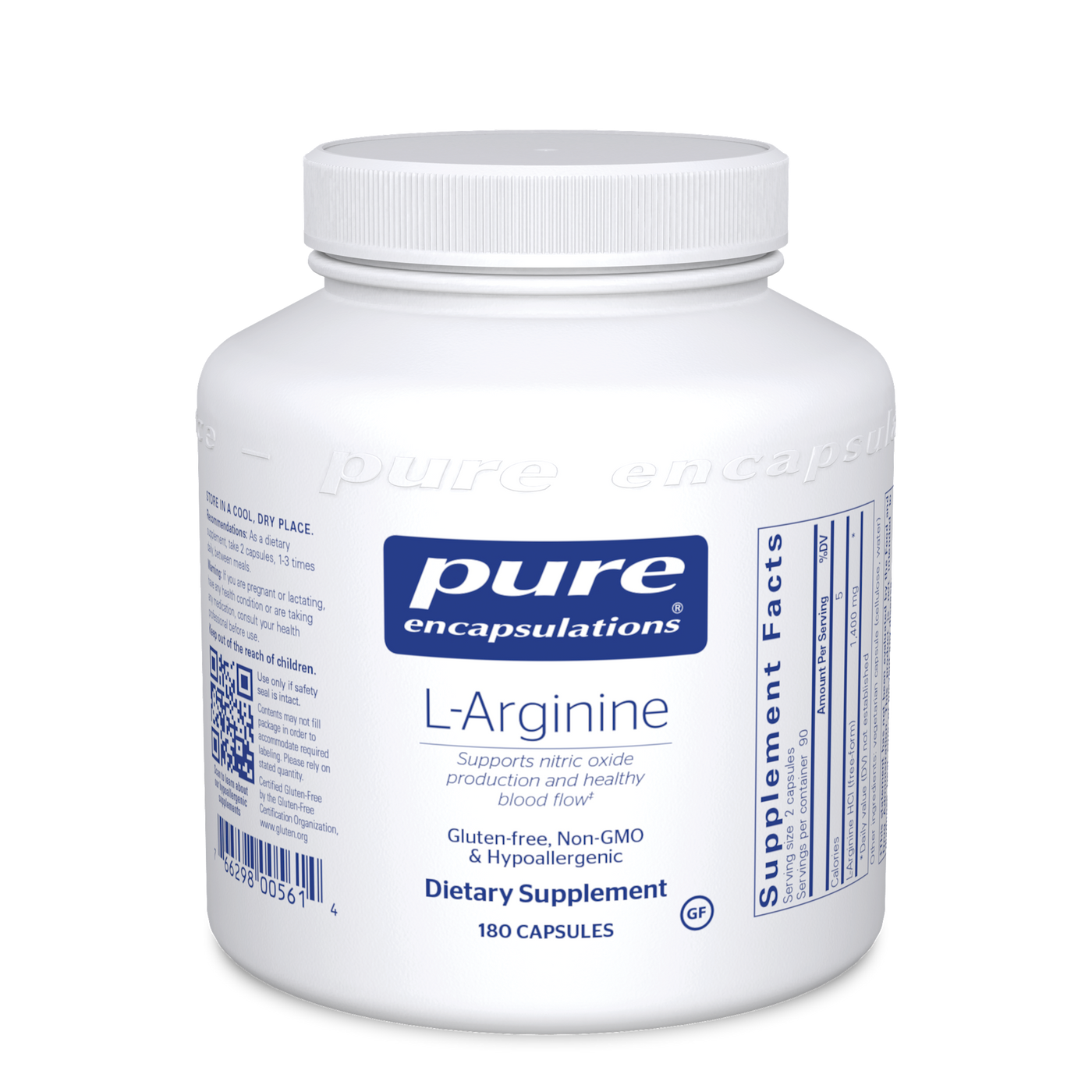 L-Arginine 700 mg 180 vcaps Curated Wellness