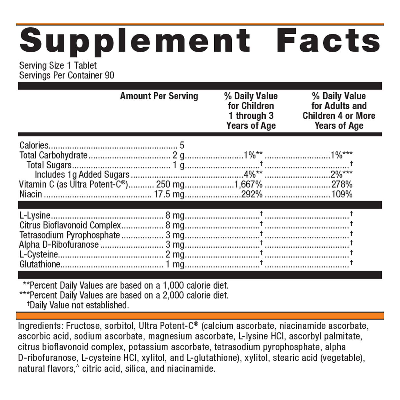 Ultra Potent-C® Vitamin C Chewable 90t Curated Wellness