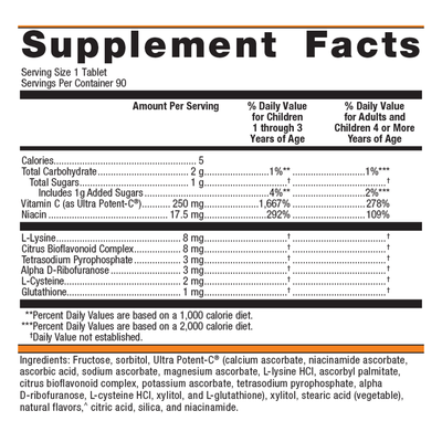 Ultra Potent-C® Vitamin C Chewable 90t Curated Wellness