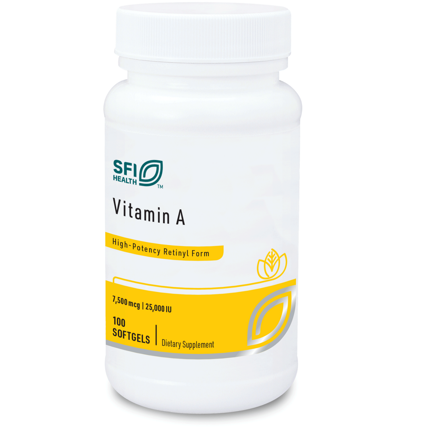 Vitamin A 7500 mcg 100 gels Curated Wellness