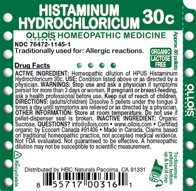 Histaminum Hydroch. 30C Pellets, 80ct Curated Wellness