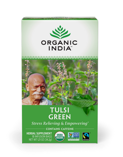 Tulsi Tea Green Tea 18 bags Curated Wellness