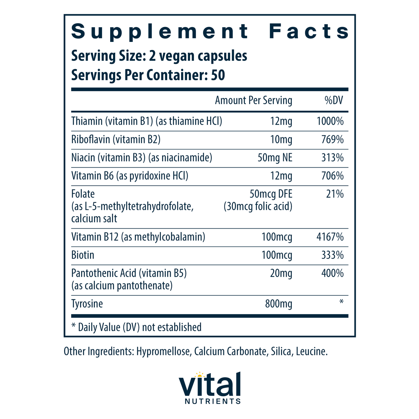 Tyrosine and B Vitamins  Curated Wellness