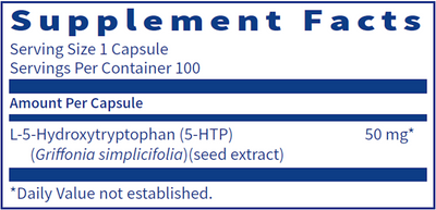 5-HTP 50 mg 100 caps Curated Wellness