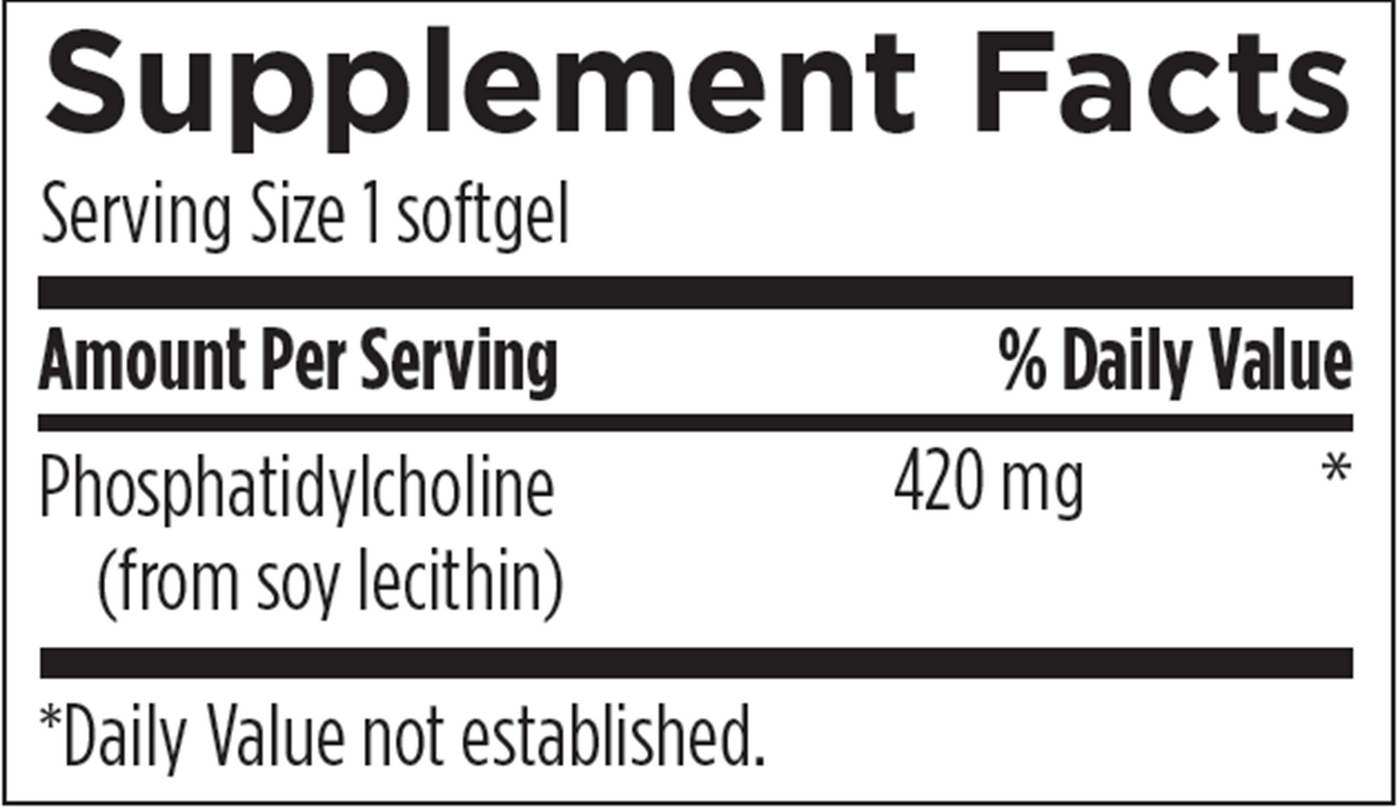 Phosphatidyl Choline 420 mg 180 gels Curated Wellness