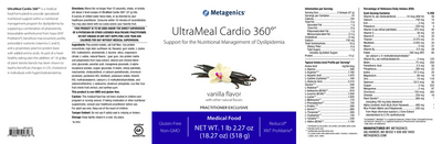  UltraMeal Cardio 360°® Pea & Rice Protein, Vanilla (California Only) Curated Wellness