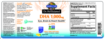 Dr. Formulated DHA 1000mg Curated Wellness