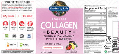  Grass Fed Collagen Beauty Strawberry Lemonade Curated Wellness