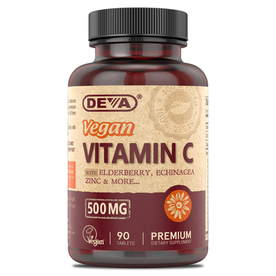  Vegan Vitamin C  500mg + Elderberry Curated Wellness