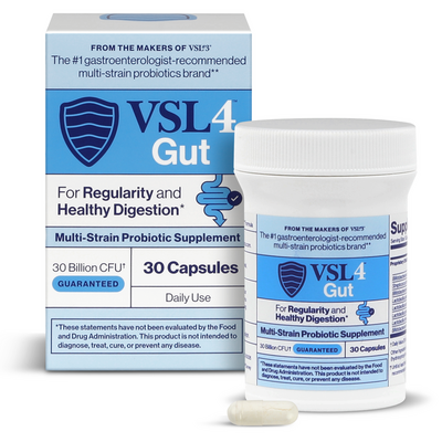  VSL4™ Gut Multi-Strain Probiotic 30 Billion CFU 30 Capsules Curated Wellness