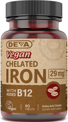  Vegan Chelated Iron 29mg Curated Wellness
