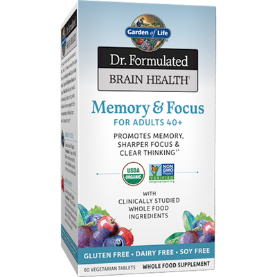  Dr. Formulated Brain Health Memory & Focus for Adults 40+ Curated Wellness