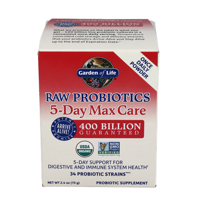  RAW Probiotics 5 Day Max Care Curated Wellness