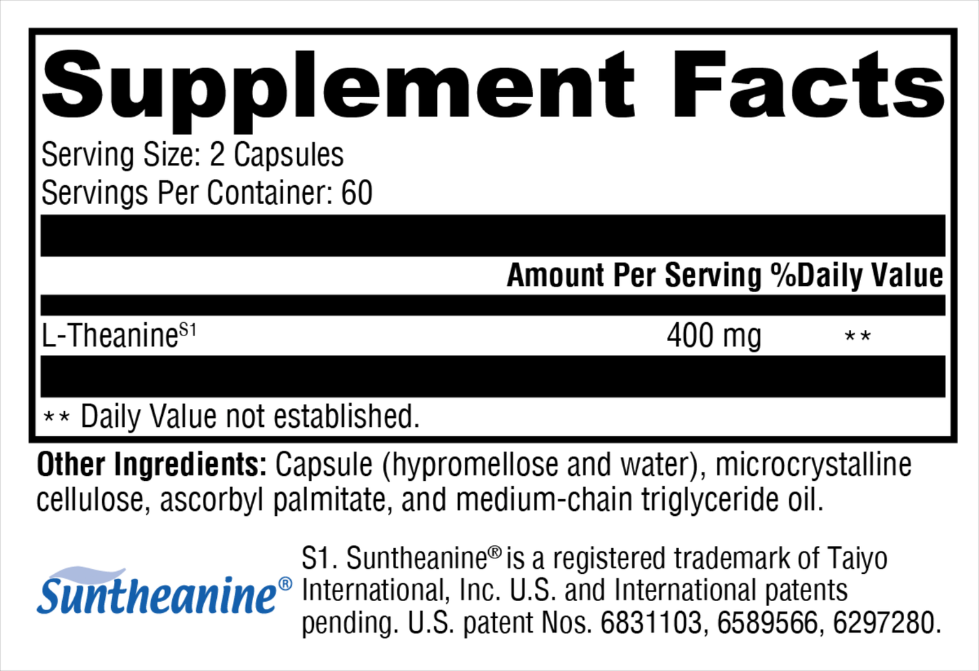 L-Theanine 120c Curated Wellness