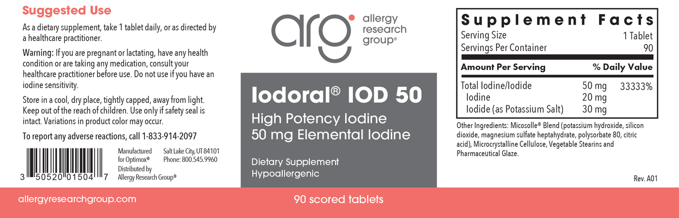 Iodoral 50 mg  Curated Wellness