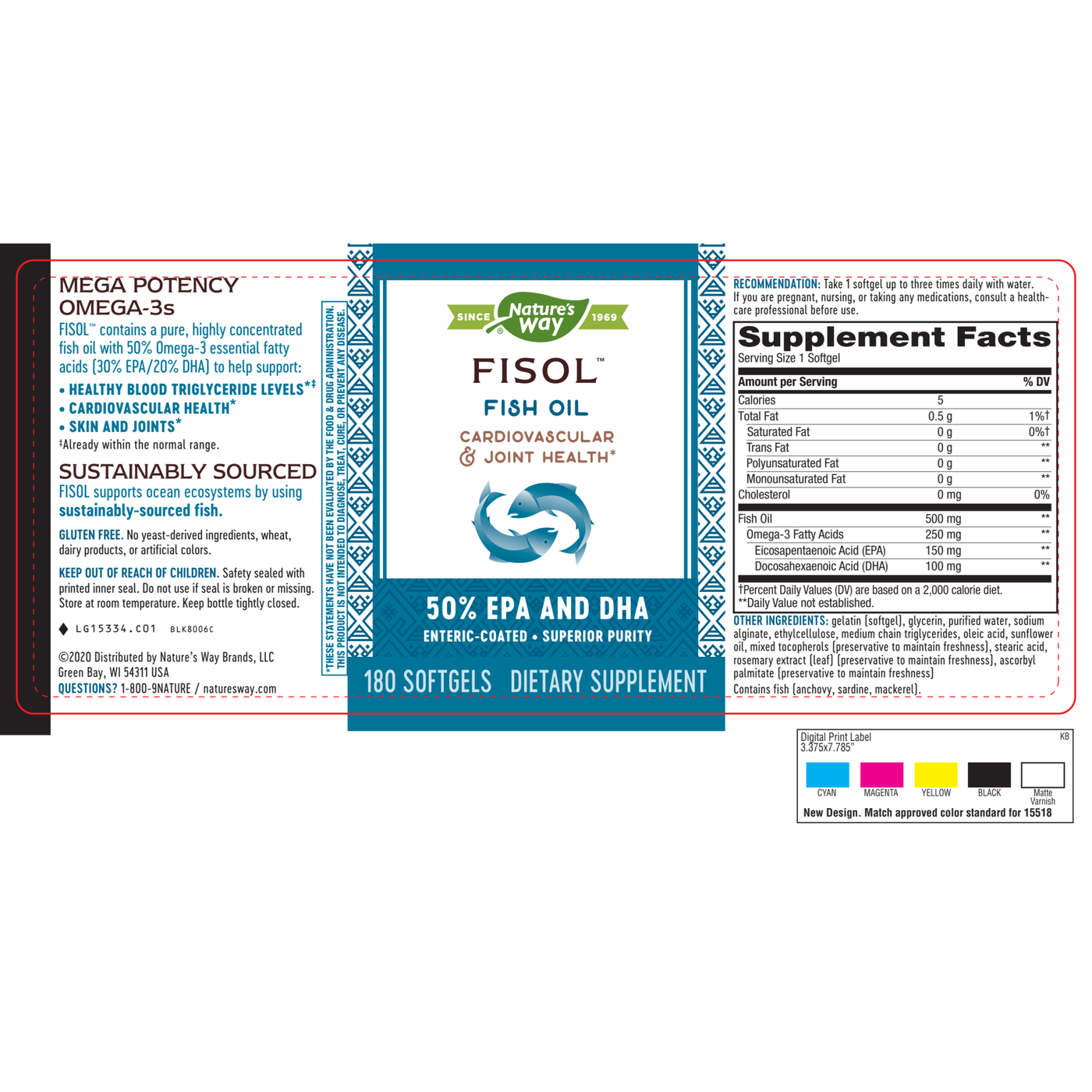 Fisol 500 mg 180 gels Curated Wellness