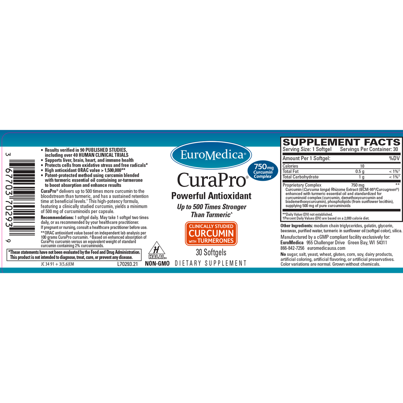 CuraPro 750 mg  Curated Wellness